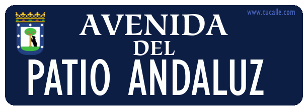 cartel_de_avenida-del-Patio andaluz _en_madrid_antiguo